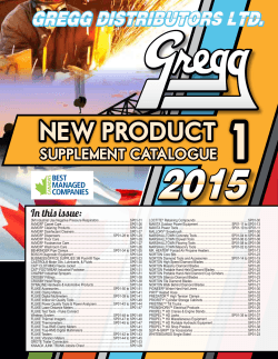 NEW PRODUCT 1 - Gregg Distributors