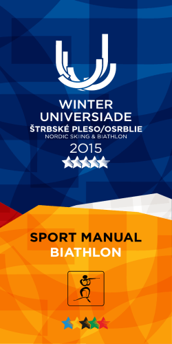 SPORT MANUAL BIATHLON - Home | Winter Universiade Tatry 2015