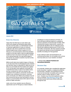 Gatortales Newsletter