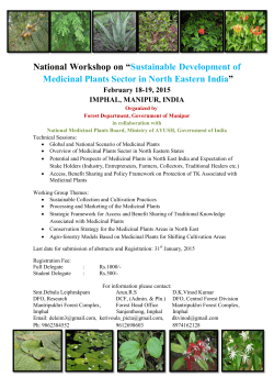 National Workshop on - Manipur Forest Department