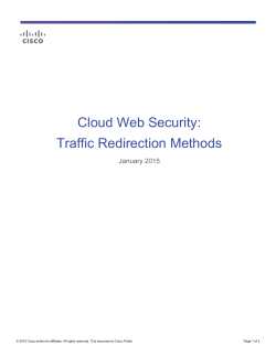 Feature comparison across traffic redirection options for Cisco Cloud