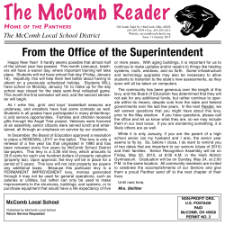 The McComb Reader - McComb Local Schools