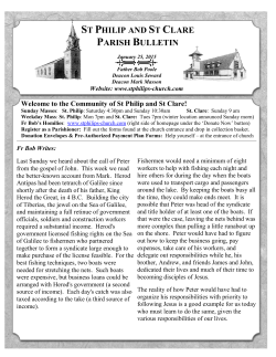Jan 25, 2015 Bulletin - St. Philip Parish and St. Clare Mission