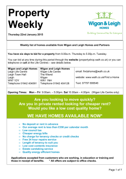 Weekly List - Wigan and Leigh Housing
