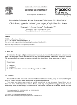 HumTech2015_ElsevierTemplate – PDF Template ()