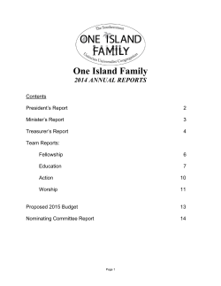 2014 Annual Reports - Key West Unitarian