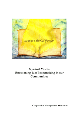 Spiritual Voices Envisioning Just Peacemaking in our Communities