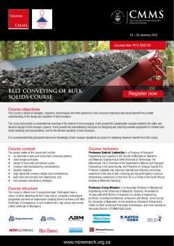 to a Course Brochure - The Centre for Mechanised Mining