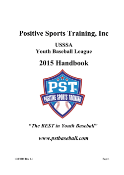 2015 PST Handbook - Positive Sports Training