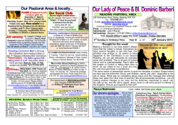 Current newsletter - Our Lady of Peace and Blessed Dominic Barberi