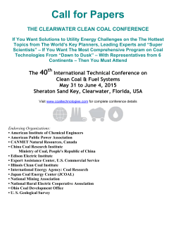 pages/2015 Call for Papers - Clearwater Clean Coal Conference