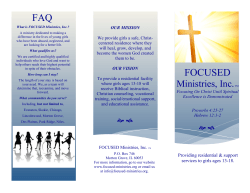 Focus Ministries Inc. Brochure