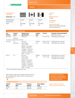 Propane C3H8 Spec Sheet SS P4646