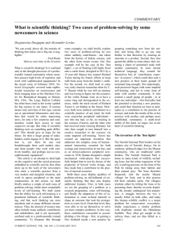 What is scientific thinking? Two cases of problem