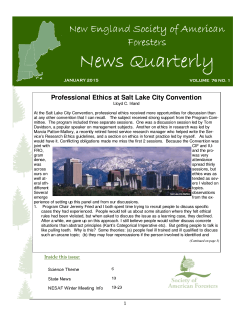 January 20145 - New England Society of American Foresters