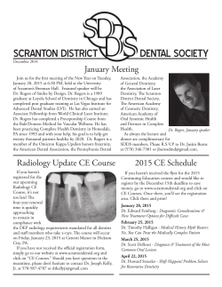 SDDS December Newsletter 2014 - Scranton District Dental Society