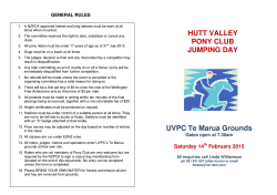 HUTT VALLEY PONY CLUB JUMPING DAY UVPC Te Marua Grounds