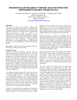 ENHANCING WLCSP RELIABILITY THROUGH BUILD-UP