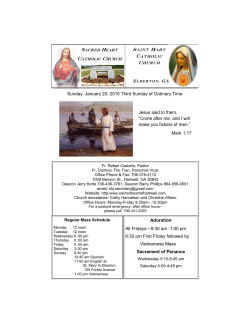 Weekly Bulletin - Sacred Heart of Hartwell Homepage