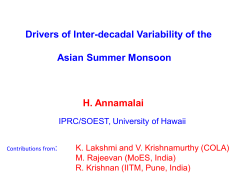 Drivers of interdecadal variability of the Asian Summer