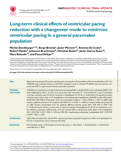 Long-term clinical effects of ventricular pacing reduction with a