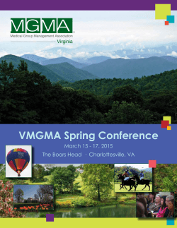 VMGMA Spring Conference - Virginia Medical Group Management