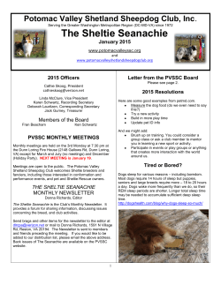 January 2015 - Potomac Valley Shetland Sheepdog Club