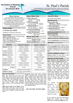 Parish Bulletin - Click here forour home page