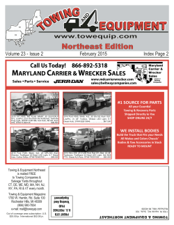 Jan 2015 - Towing And Equipment Magazines