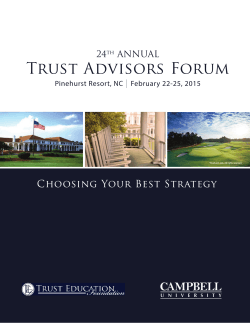 Trust Advisors Forum - Trust Education Foundation