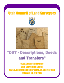 UCLS Convention 2015 Brochure - Utah Council of Land Surveyors