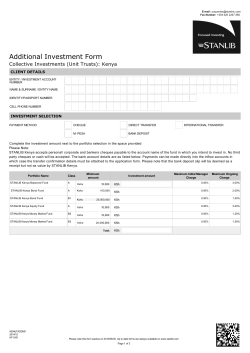 Additional Investment Form