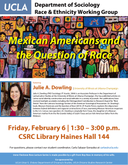 Mexican Americans and the Question of Race