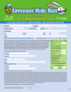 Registration Form - Covenant Health Knoxville Marathon
