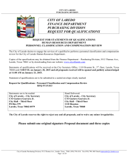 city of laredo finance department purchasing division request for