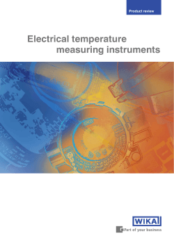 Electrical temperature measuring instruments
