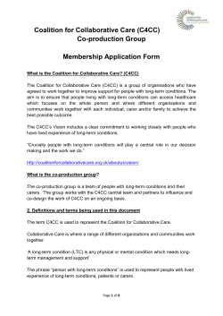 Application Form - Coalition for Collaborative Care