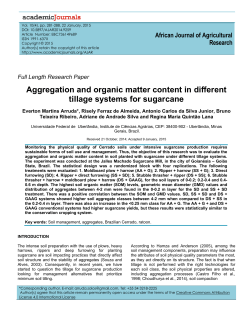 Aggregation and organic matter content in different tillage systems