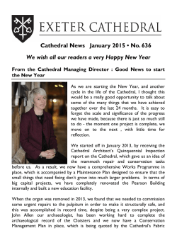 Cathedral News January 2015 • No. 636 We wish
