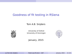 *-2ex Goodness of fit testing in RSiena