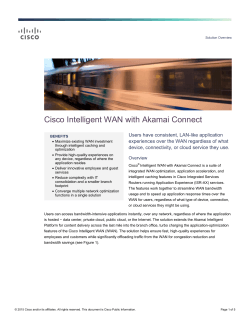 Cisco Intelligent WAN with Akamai Connect