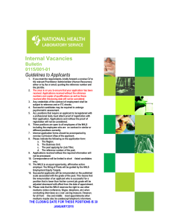 January Bulletin 2015 - National Health Laboratory Service