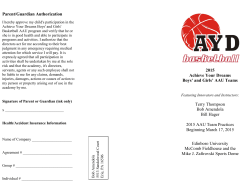 Registration form - Achieve Your Dreams Basketball