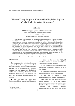 Why do Young People in Vietnam Use Expletive English Words