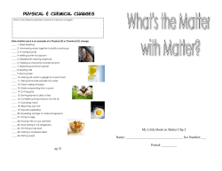 pg 16 My Little Book on Matter Chp 2 Name: Sci Number:___ Period