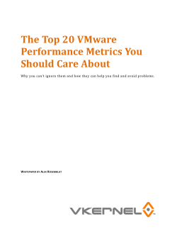 The Top 20 VMware Performance Metrics You Should Care About