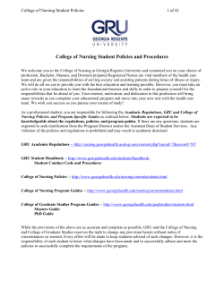 Student Policies - Georgia Regents University