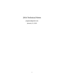 2014 Technical Notes