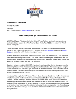 View Press Release - Indian National Finals Rodeo