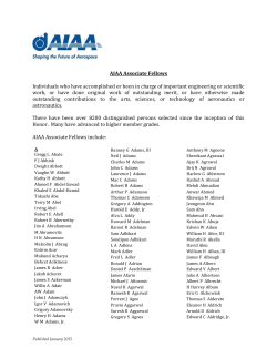 AIAA Associate Fellows Roster
